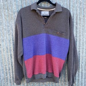 Vintage 80s Huk a Poo Collared Pullover